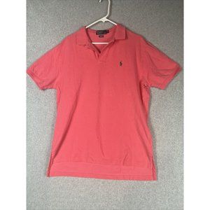 Polo Ralph Lauren Short Sleeve Polo Men's Large Pink Green Pony Cotton